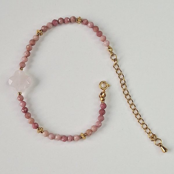 Bracelet Équilibre du Cœur – Rhodonite & Quartz Rose