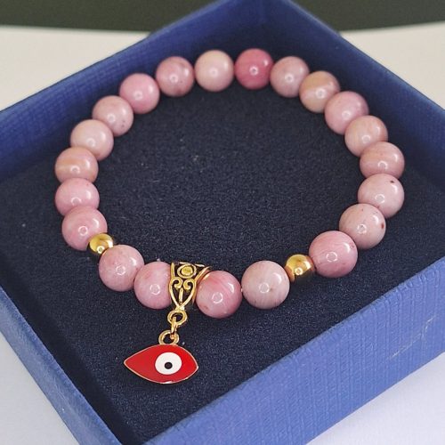 Rhodonite & Œil Protecteur Rouge