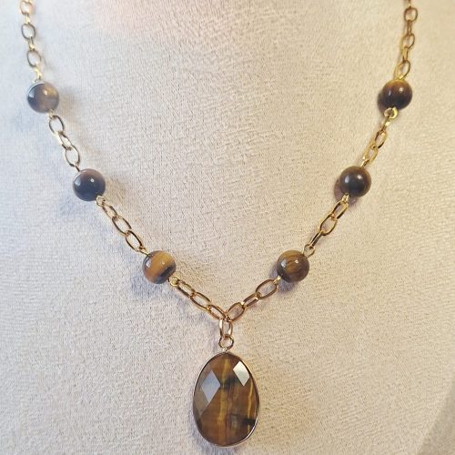 Œil de Tigre collier Élégance
