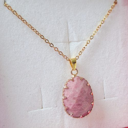 Rhodonite Éclat – Collier Harmonie & Équilibre