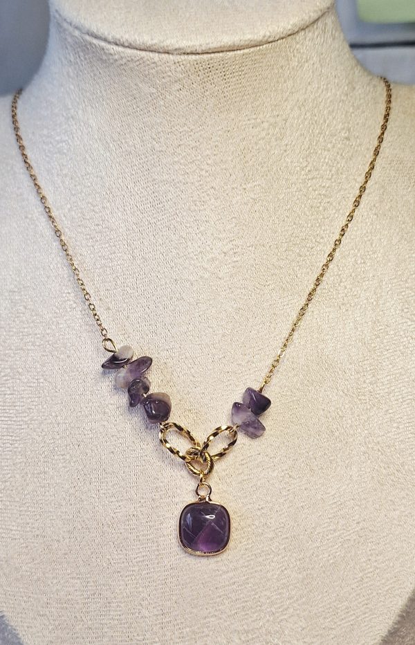 Améthystes Collier Sérénité d’Antan