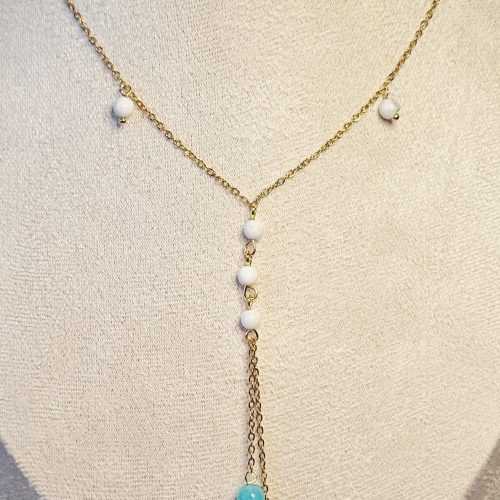 Amazonite & Howlite Collier Douceur Bohème d’Hier