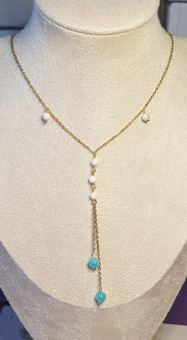 Amazonite & Howlite Collier Douceur Bohème d’Hier
