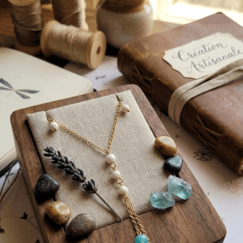 collections Amazonite & Howlite Collier Douceur Bohème d’Hier