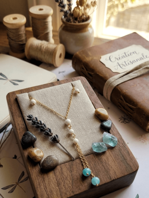 collections Amazonite & Howlite Collier Douceur Bohème d’Hier