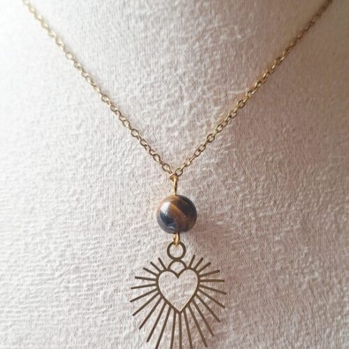 Cœur Rayonnant & Pierre Œil de Tigre