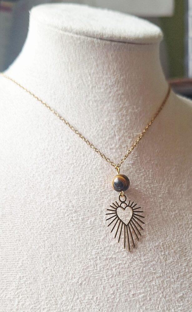 Cœur Rayonnant & Pierre Œil de Tigre