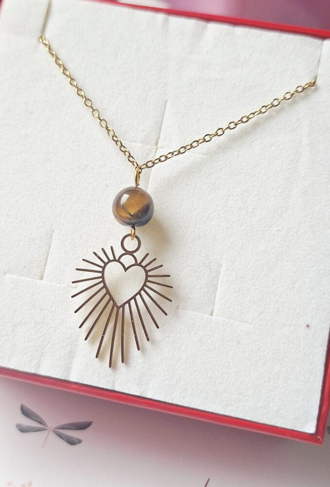 Cœur Rayonnant & Pierre Œil de Tigre