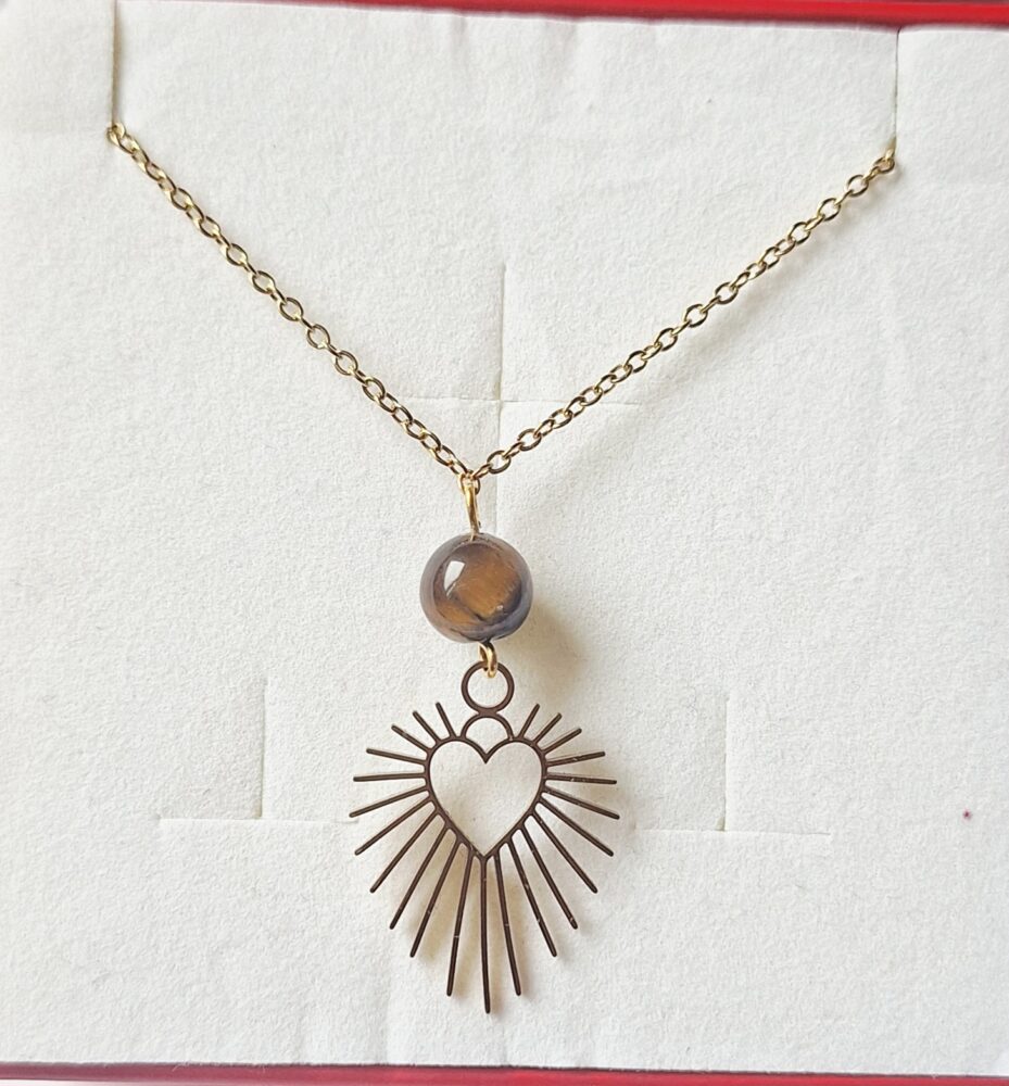 Cœur Rayonnant & Pierre Œil de Tigre