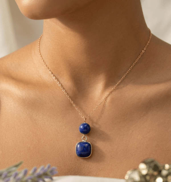 Lapis Lazuli Collier Bleu Royal d’Orient