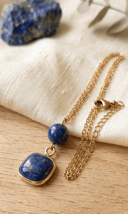 Lapis Lazuli Collier Bleu Royal d’Orient