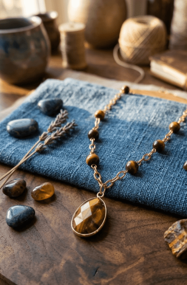 Œil de Tigre collier Élégance