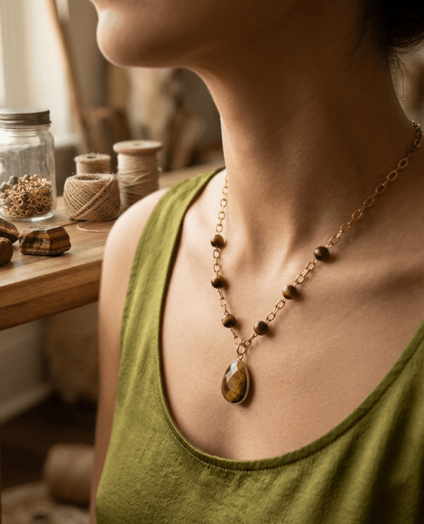 Œil de Tigre collier Élégance