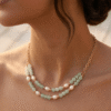 Collier Double Rang Chloé – Aventurine Divine & Perles d'Eau Douce