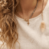 Collier Asymétrique Stella – Labradorite Mystique & Chaîne Maillons