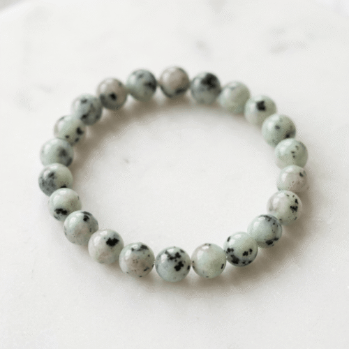 Bracelet Jaspe Kiwi -Sérénité & Énergie Positive