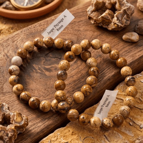 jaspe paysage Bracelet Jaspe Paysage - Ancrage & Créativité