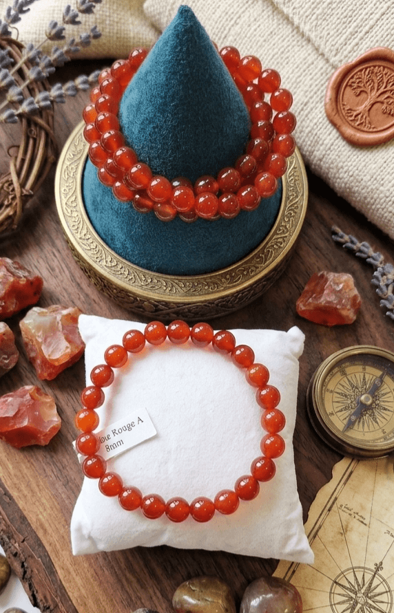 Cornaline Rouge Bracelet Cornaline - Énergie, Joie & Créativité