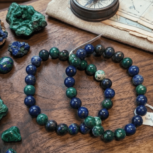 Bracelet Azurite Malachite - Équilibre & Intuition
