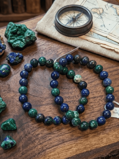 Bracelet Azurite Malachite - Équilibre & Intuition