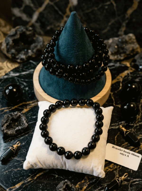 Bracelet Onyx Noir - Force Mentale & Protection