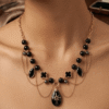 Baroque Gothique « Victoria » – Obsidienne et Hématite