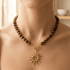 Oeil de Tigre Collier Solaire Oeil de Tigre – Force, Protection & Éclat Doré