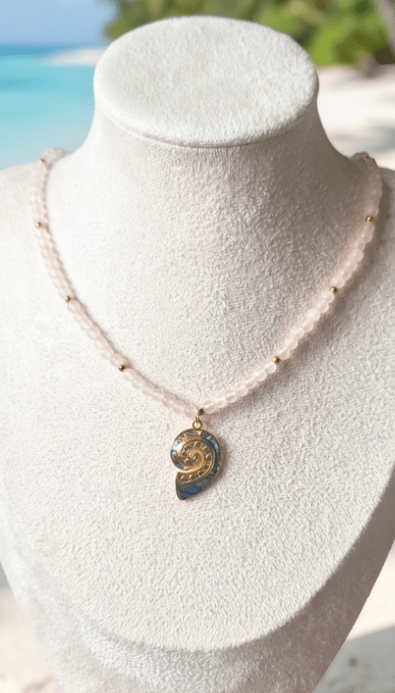 quartz rose Collier Écume d'Amour – Quartz Rose