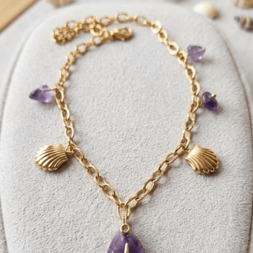 Améthystes Collier Nuit d’Été