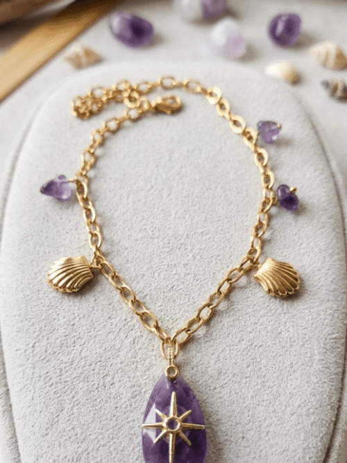 Améthystes Collier Nuit d’Été