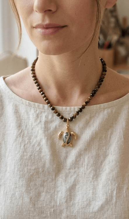 Collier Trésor des Lagons – Force de l'Œil de Tigre
