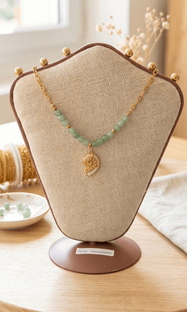 Aventurine Collier Dolce Vita – Douceur Bohème en Aventurine Verte