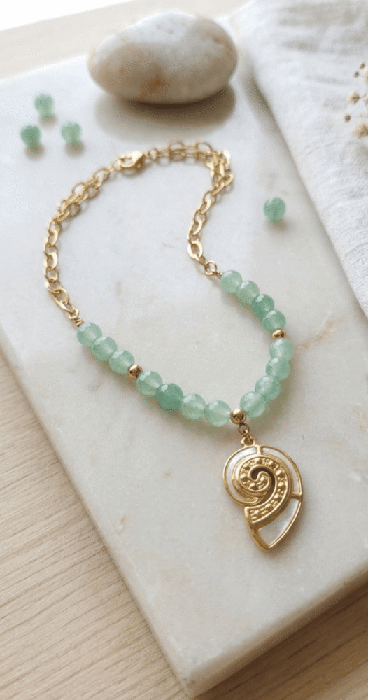 Aventurine Collier Dolce Vita – Douceur Bohème en Aventurine Verte