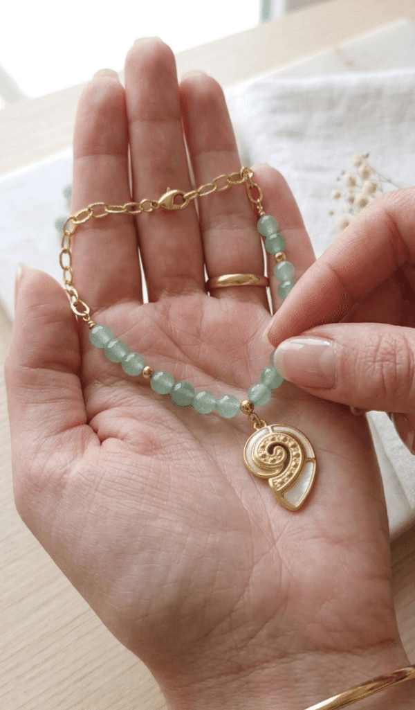 Aventurine Collier Dolce Vita – Douceur Bohème en Aventurine Verte