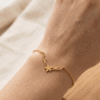 Bracelet Fin aux Courbes de Cerf