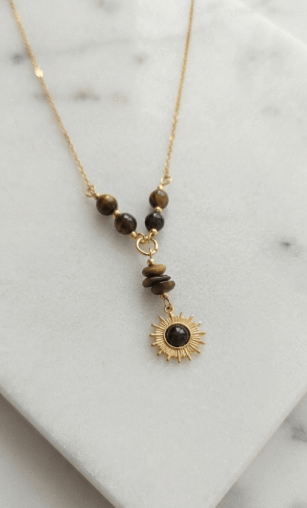 Collier "Talisman des Origines" – L’Œil de Tigre en Majesté
