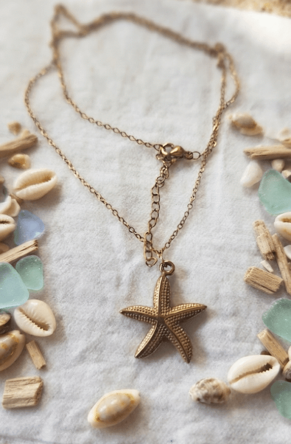 Étoile Collier Étoile Texturée
