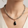 Jaspe Dalmatien Collier Bohème Ombre & Lumière