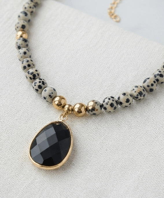 Jaspe Dalmatien Collier Bohème Ombre & Lumière