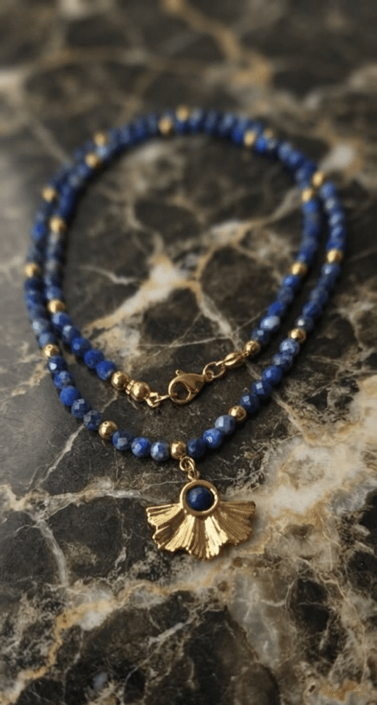 Lapis Lazuli Collier Nuit Étoilée de Lapis-Lazuli
