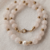 quartz rose Collier Rose Tendre