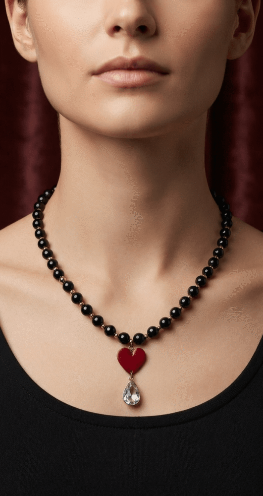 Onyx Collier Éclipse Amoureuse