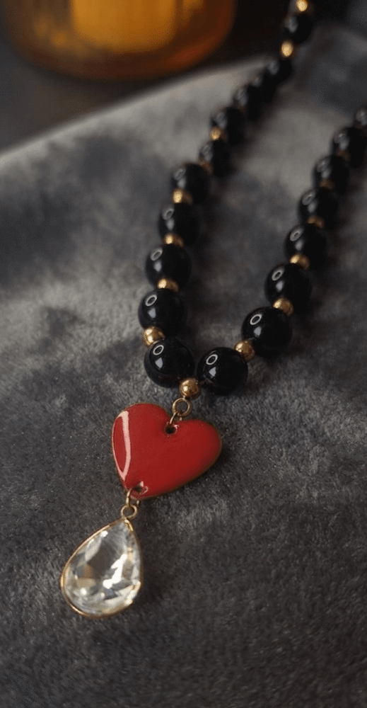 Onyx Collier Éclipse Amoureuse