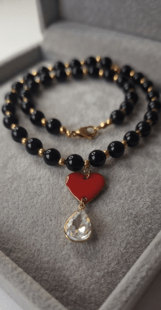 Onyx Collier Éclipse Amoureuse