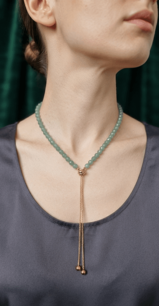 Aventurine Collier Liane d'Aventurine