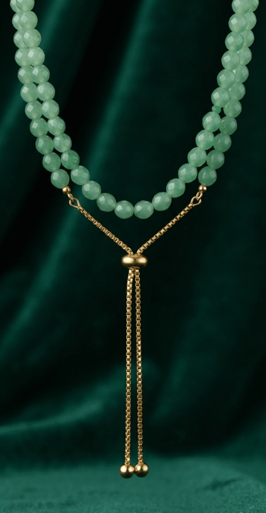 Aventurine Collier Liane d'Aventurine