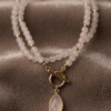 quartz rose Collier Aura Tendre