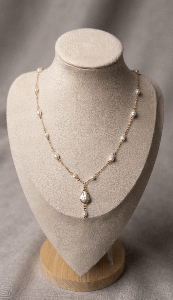 perles d'eau douce Collier Aura Nacrée