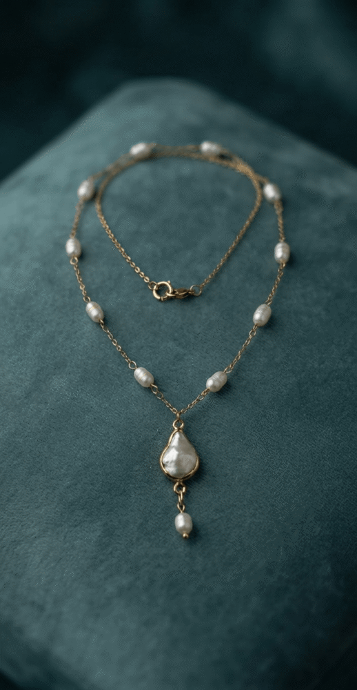 perles d'eau douce Collier Aura Nacrée
