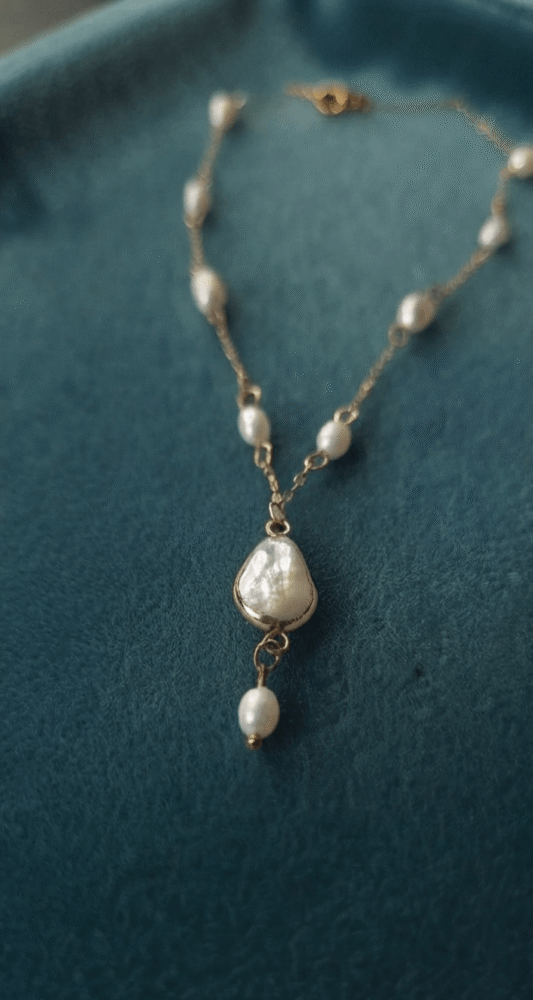 perles d'eau douce Collier Aura Nacrée